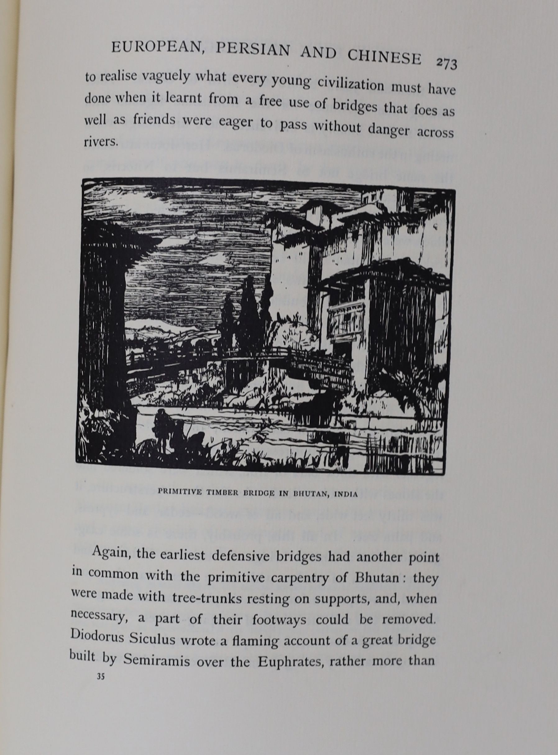 Brangwyn, F. A Book of Bridges, limited edition no.32 of 75, with the original lithograph, signed, Bodley Head 1916, and The Spirit of the Age, 1905.